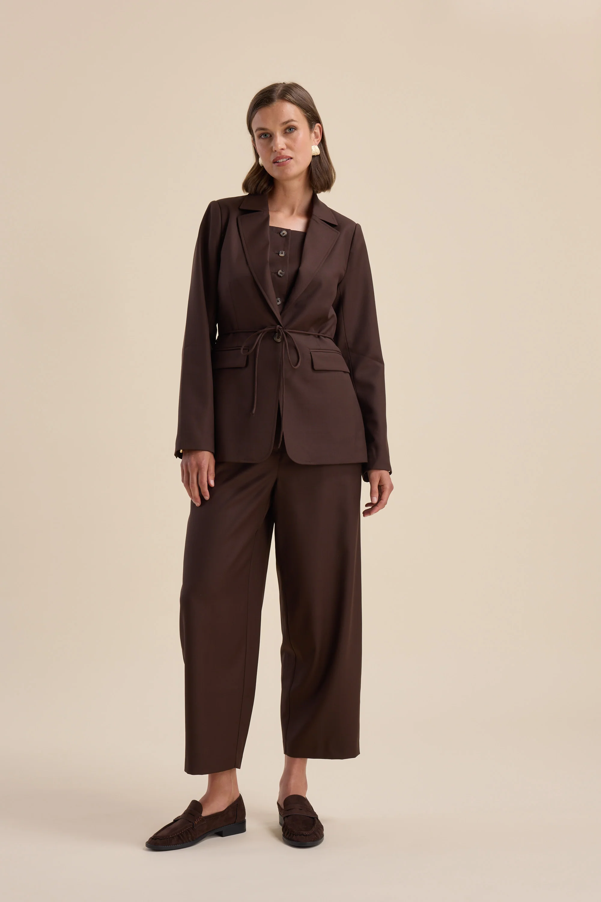 The Wool Blend Barrel Leg Pants - Image 7