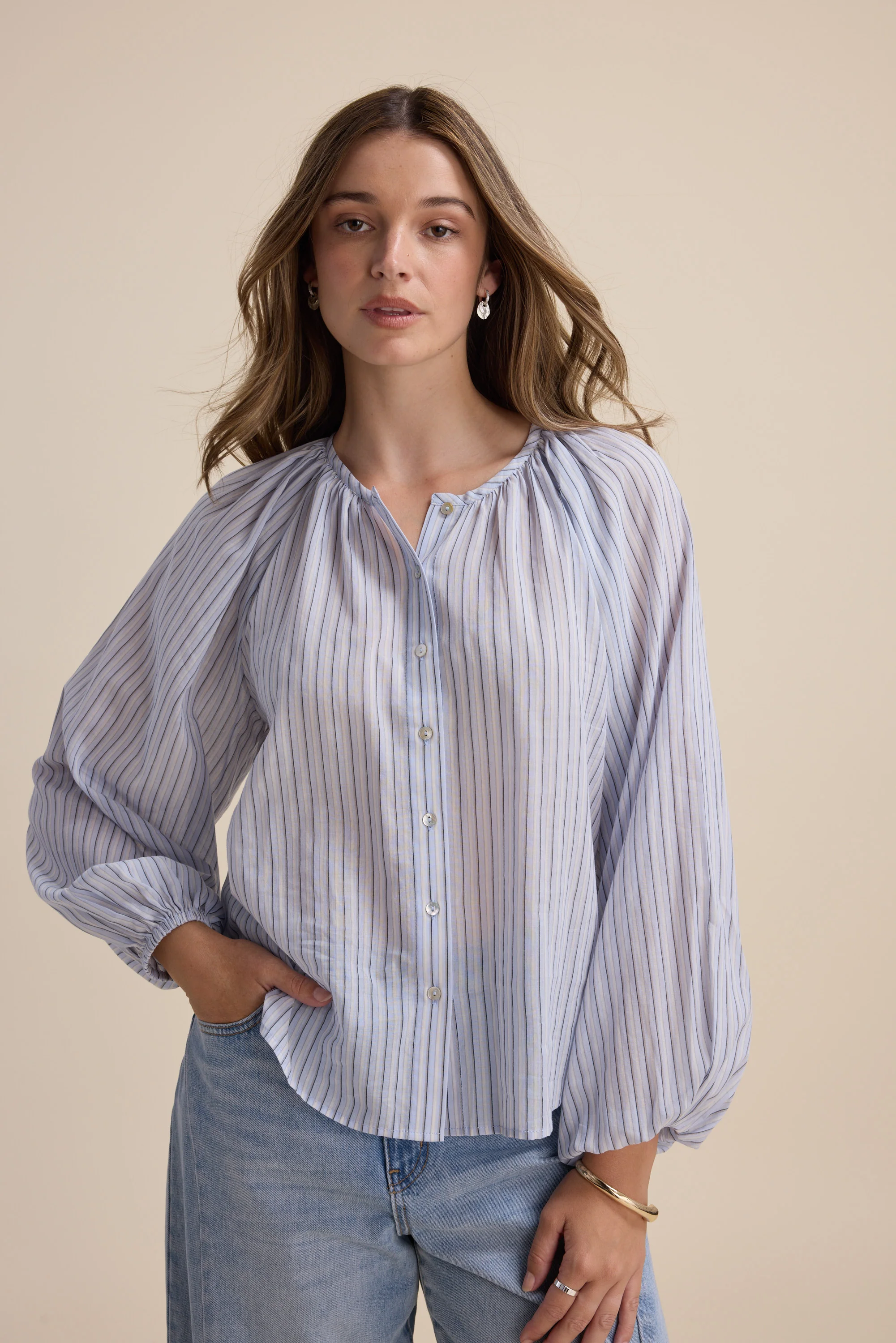 Vivian Button Front Blouse - Image 3